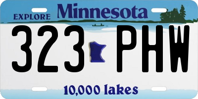 MN license plate 323PHW