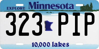 MN license plate 323PIP
