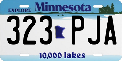 MN license plate 323PJA