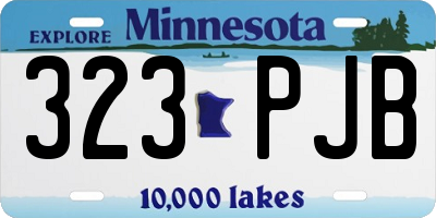 MN license plate 323PJB