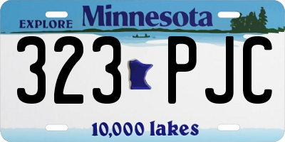 MN license plate 323PJC
