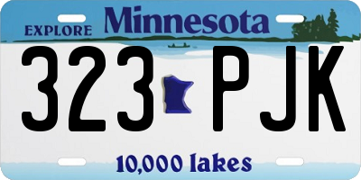 MN license plate 323PJK