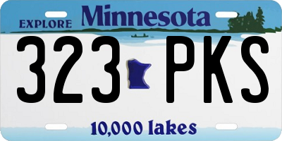 MN license plate 323PKS