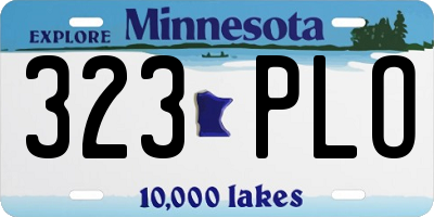 MN license plate 323PLO