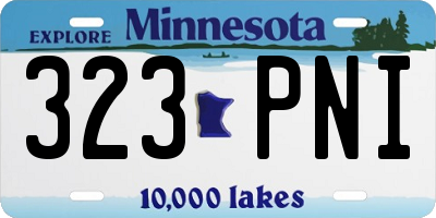 MN license plate 323PNI