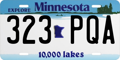 MN license plate 323PQA
