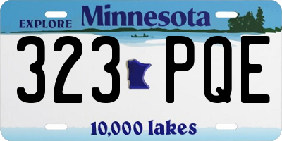 MN license plate 323PQE