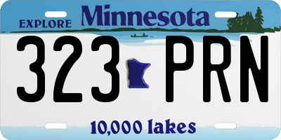 MN license plate 323PRN