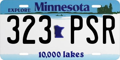 MN license plate 323PSR