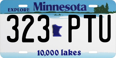 MN license plate 323PTU
