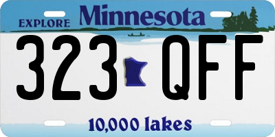 MN license plate 323QFF