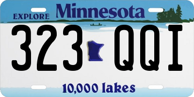 MN license plate 323QQI