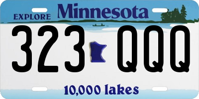 MN license plate 323QQQ