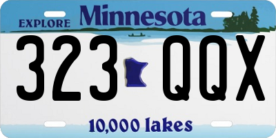 MN license plate 323QQX