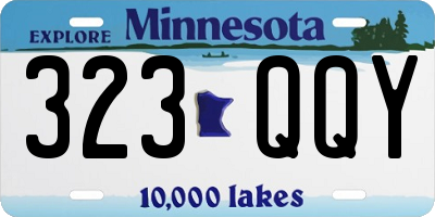 MN license plate 323QQY
