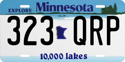 MN license plate 323QRP