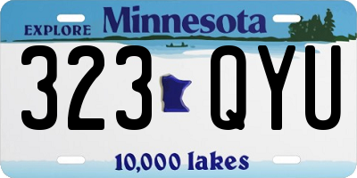 MN license plate 323QYU