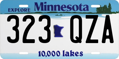 MN license plate 323QZA