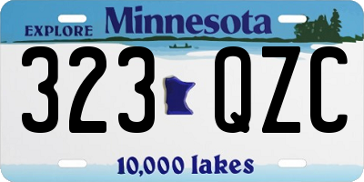 MN license plate 323QZC