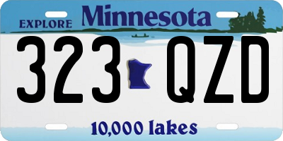 MN license plate 323QZD
