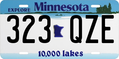 MN license plate 323QZE