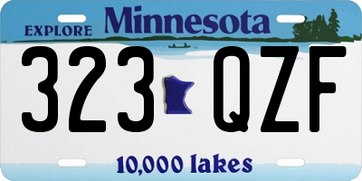 MN license plate 323QZF