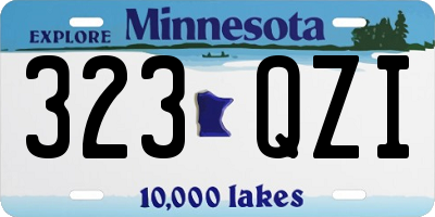 MN license plate 323QZI