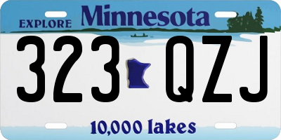 MN license plate 323QZJ