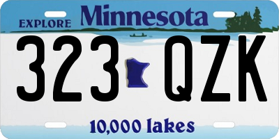 MN license plate 323QZK