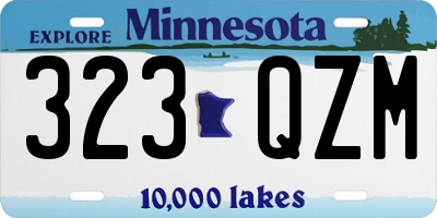 MN license plate 323QZM