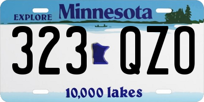 MN license plate 323QZO