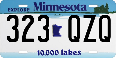 MN license plate 323QZQ