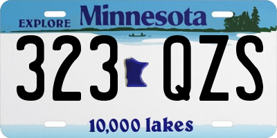 MN license plate 323QZS