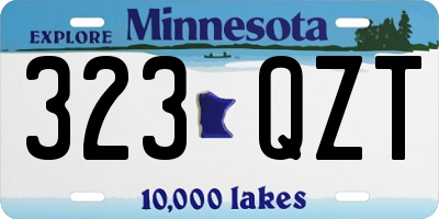 MN license plate 323QZT
