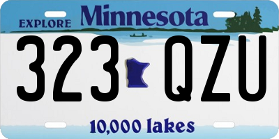 MN license plate 323QZU