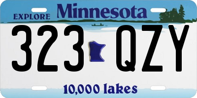 MN license plate 323QZY