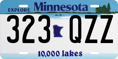 MN license plate 323QZZ