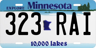 MN license plate 323RAI