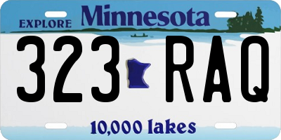 MN license plate 323RAQ