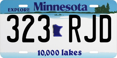 MN license plate 323RJD