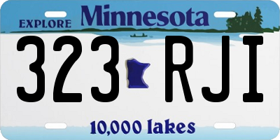 MN license plate 323RJI