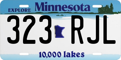 MN license plate 323RJL
