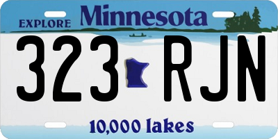 MN license plate 323RJN