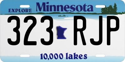 MN license plate 323RJP