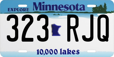MN license plate 323RJQ
