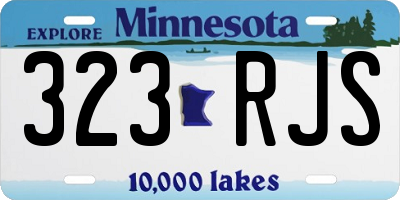 MN license plate 323RJS
