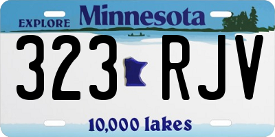 MN license plate 323RJV