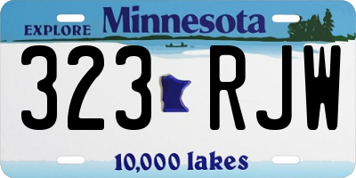 MN license plate 323RJW