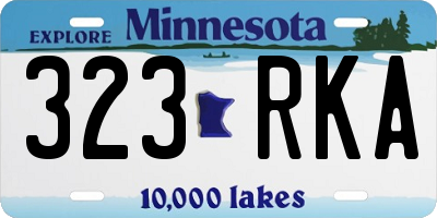 MN license plate 323RKA