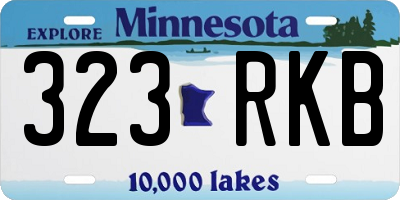 MN license plate 323RKB
